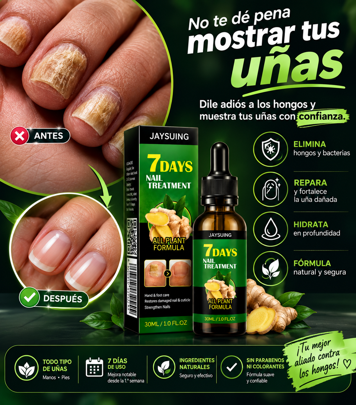 Suero 7 Días | Reparador de Uñas Anti Hongos