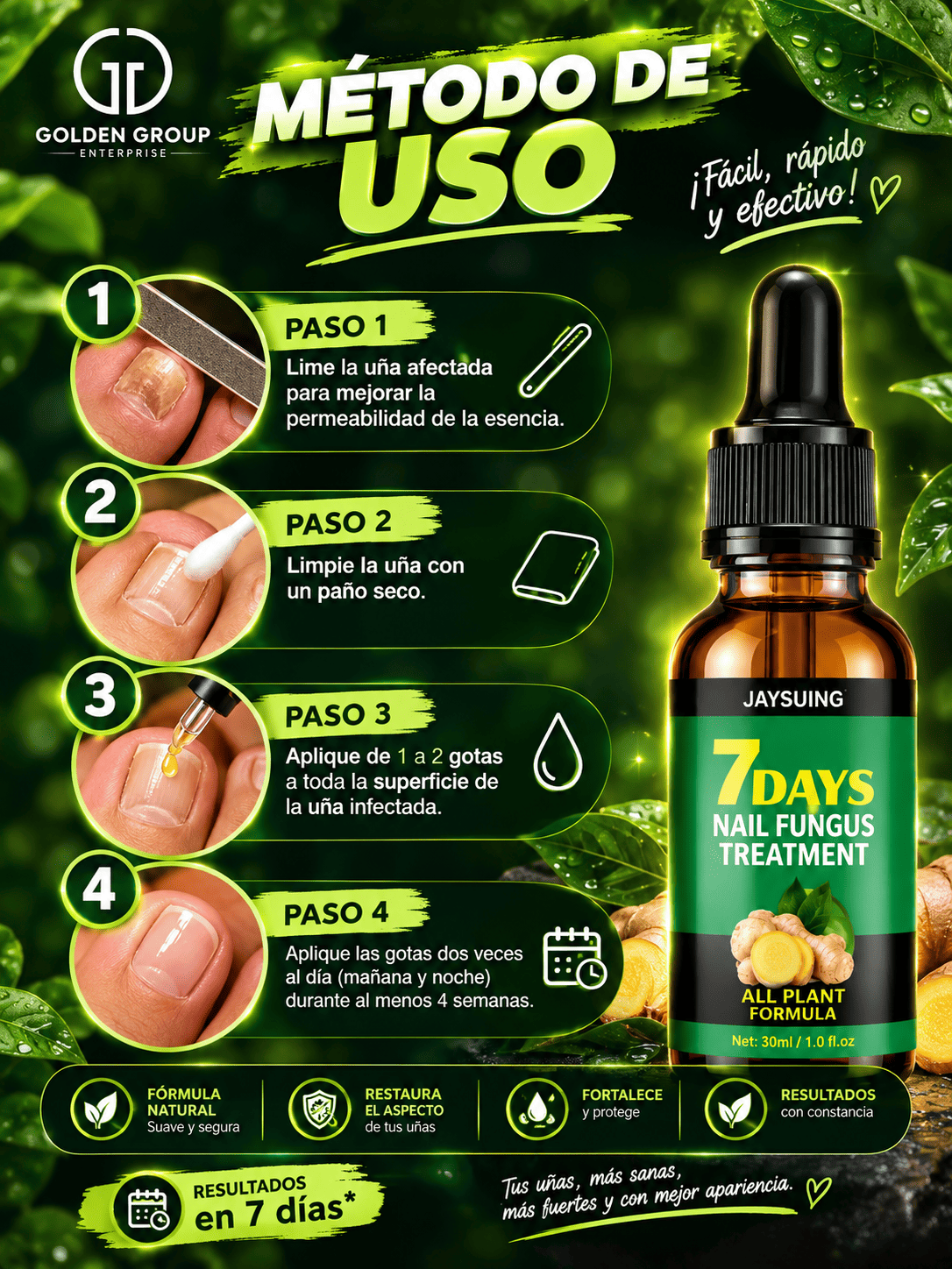 Suero 7 Días | Reparador de Uñas Anti Hongos