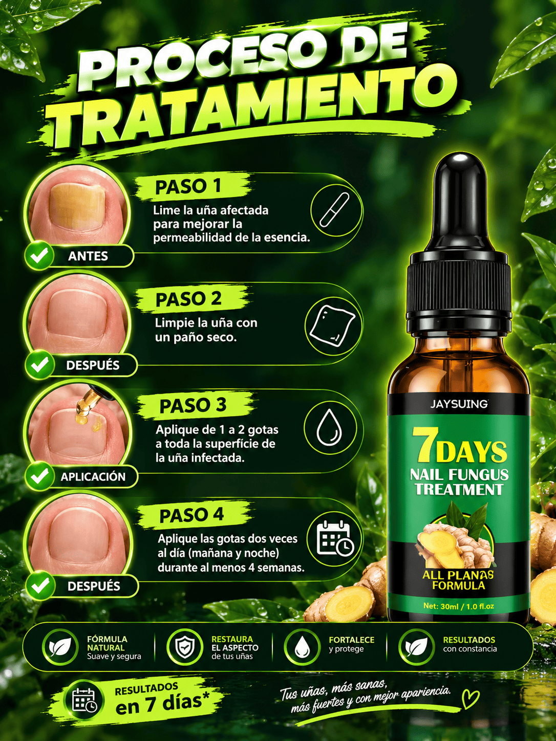 Suero 7 Días | Reparador de Uñas Anti Hongos